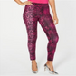 Thalia Sodi Women's Printed Pull on Leggings Brown Size Medium