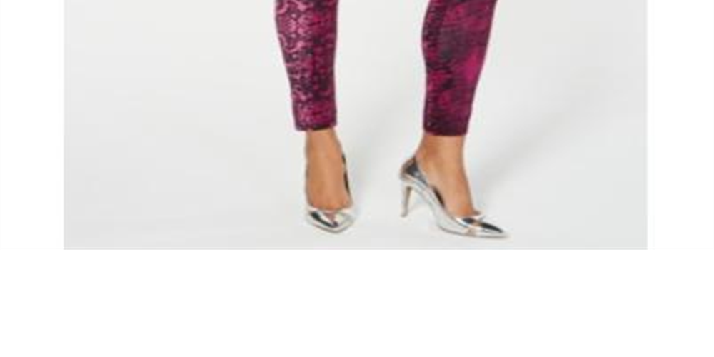 Thalia Sodi Women's Printed Pull on Leggings Brown Size Medium