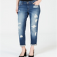 Inc International Concepts Women's Distressed Boyfriend Jeans - Sunshine Wash Blue Size 16