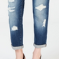 Inc International Concepts Women's Distressed Boyfriend Jeans - Sunshine Wash Blue Size 16