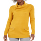JM Collection Women's Cowl Neck Sweater Gold Size M