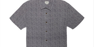 O'Neill Men's Button Down Geo Printed Shirt Gray Size Large
