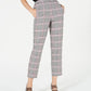Bar III Women's Plaid Pants Gray Size Small
