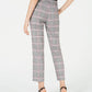 Bar III Women's Plaid Pants Gray Size Small