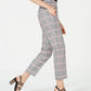 Bar III Women's Plaid Pants Gray Size Small