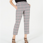 Bar III Women's Plaid Pants Gray Size Small