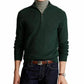 Polo Ralph Lauren Men's Cotton Quarter-Zip Sweater Green Size Medium