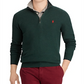 Polo Ralph Lauren Men's Cotton Quarter-Zip Sweater Green Size Medium