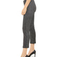 Michael Kors Women's Cropped Checked Pants Black Size Petite M