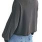 Free People Women's Austin Cropped Long Sleeves T-Shirt Black Size Large