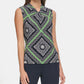 Tommy Hilfiger Women's Printed Knot Neck Top Navy Size L