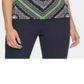 Tommy Hilfiger Women's Printed Knot Neck Top Navy Size L