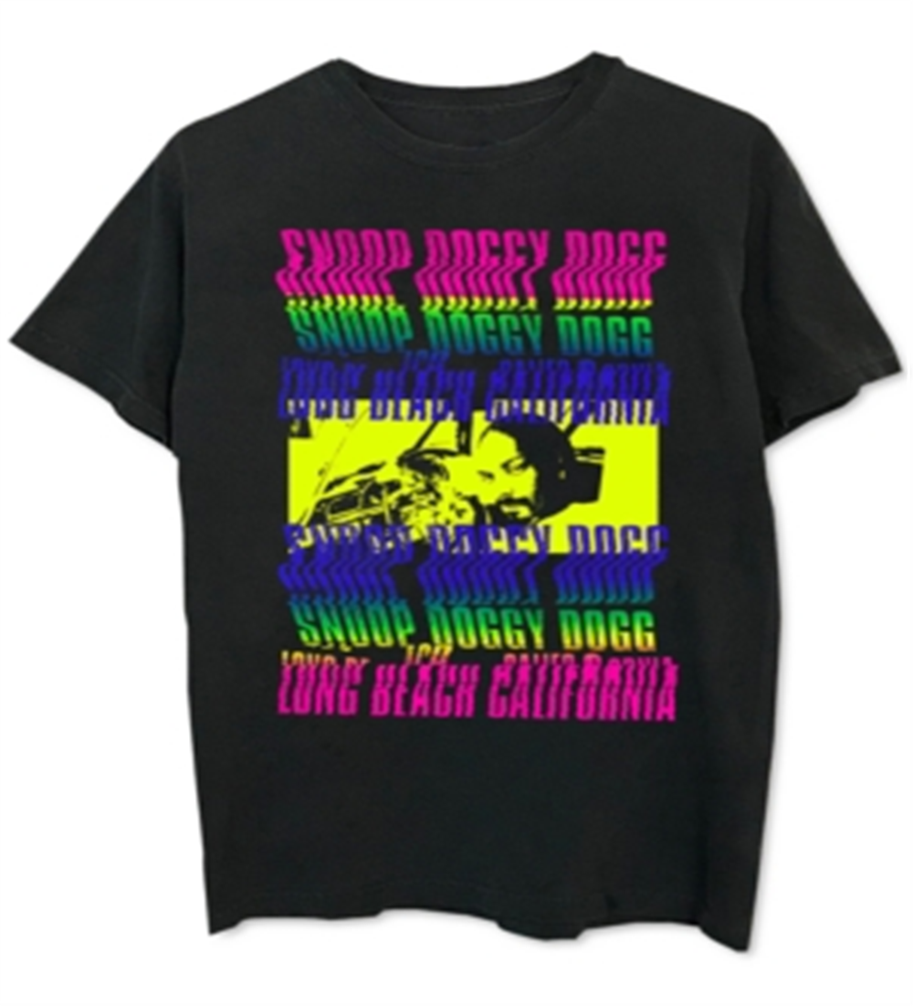Neon Snoop Dogg Men's Graphic T-Shirt Black Size Large
