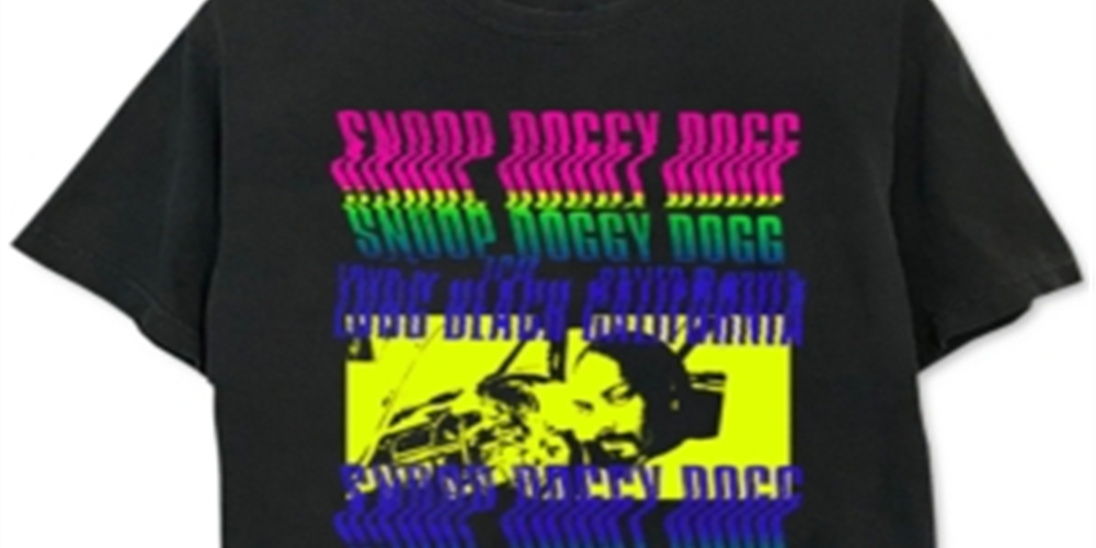 Neon Snoop Dogg Men's Graphic T-Shirt Black Size Large