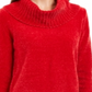 Style & Co Women's Chenille Cowl Neck Sweater Red Size X-Small