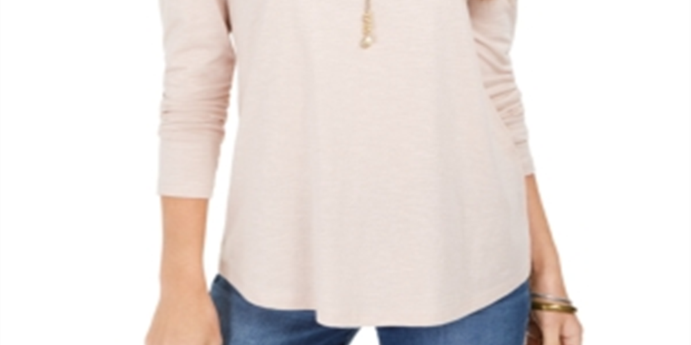 Style & Co Women's Speckled Shimmer Top Brown Size XX-Large