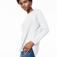 Charter Club Women's Pure Cashmere Long Sleeve Shirttail Sweater Silver Size -Petite L