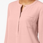 JM Collection Women's Pleated Back Blouse Pink Size Medium