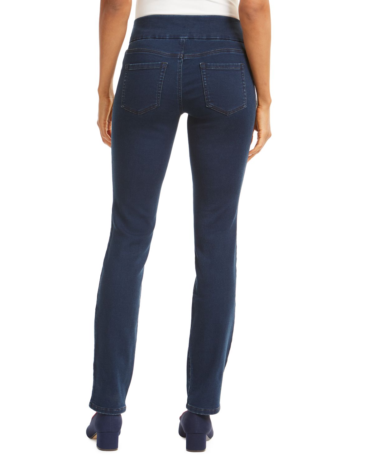 Charter Club Women's Denim Pull on Straight Leg Jeans Blue Size 10 Petite