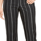 Charter Club Women's Striped Cropped Tummy Control Pants Black Size 6