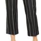 Charter Club Women's Striped Cropped Tummy Control Pants Black Size 6