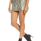 Vigoss Women's Faux Leather Animal Print Mini Pencil Skirt Gray Size Large