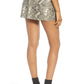 Vigoss Women's Faux Leather Animal Print Mini Pencil Skirt Gray Size Large