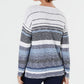 Style & Co Women's Striped Drop Shoulder Sweater Blue Size XX-Large