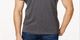 Alfani Men's Heather Short Sleeve T-Shirt Gray Size Medium