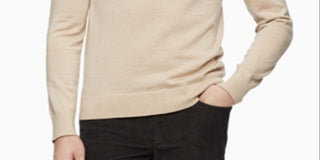 Calvin Klein Men's Heather Long Sleeve Turtle Neck Classic Fit Sweater Brown Size XX-Large