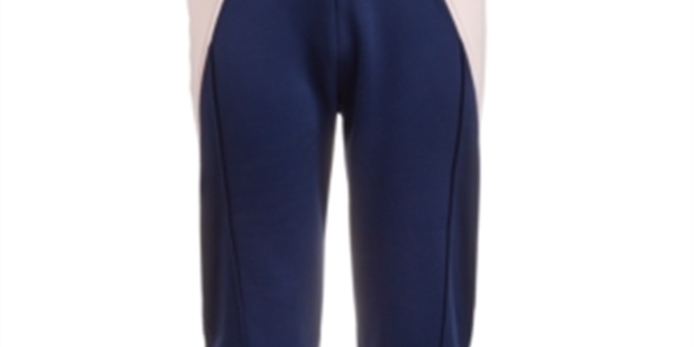 Ideology Big Girl's Colorblocked Fleece Track Pants Blue Size Small