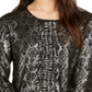 Inc International Concepts Women's Metallic Python-Print Sweater Black Size M