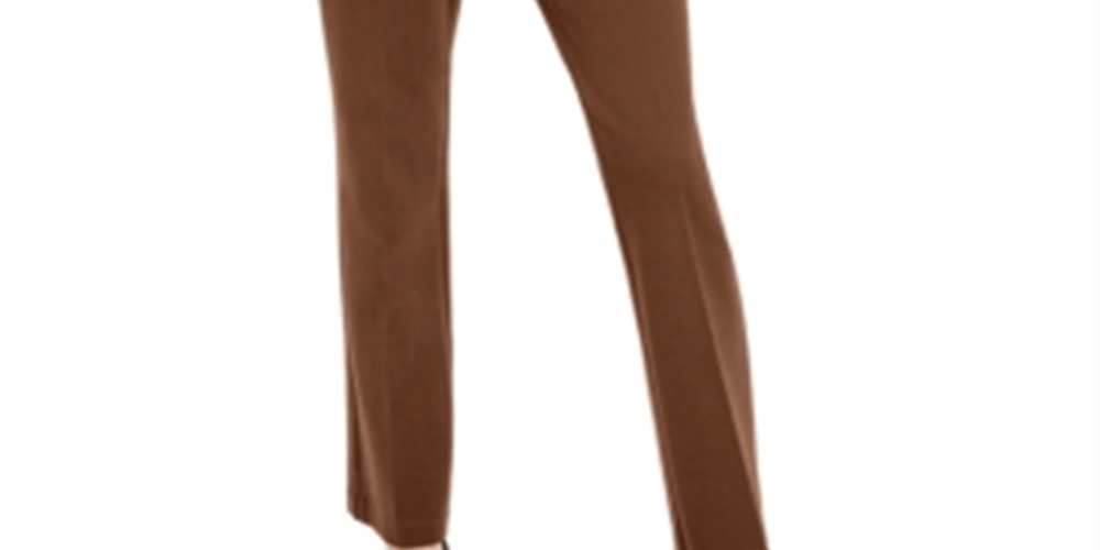 INC International Concepts Women's Side Button Bootcut Pants Brown Size 8