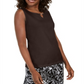Karen Scott Women's Embellished Keyhole Tank Top Brown Size M