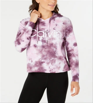 Calvin Klein Women's Tiedye Graphic T-Shirt Purple Size Large