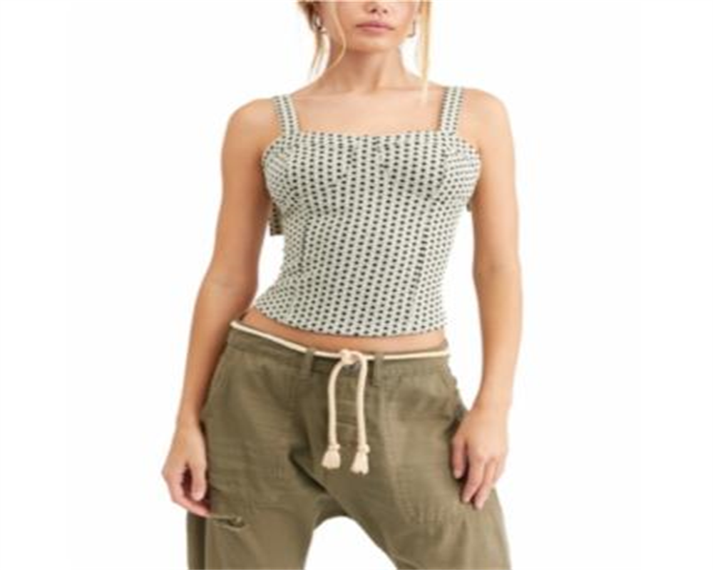 Free People Women's Sunflower Tank Top - Ivory Combo White Size L