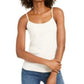INC International Concepts Women's Spaghetti Strap Scoop Neck Top Beige Size Small