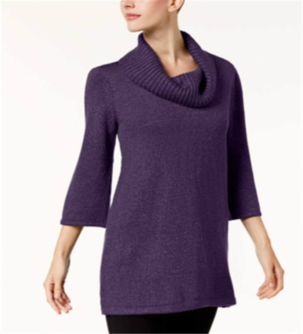 Karen Scott Women's Cowlneck Tunic Purple Size Small