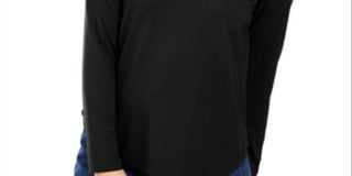 Eileen Fisher Women's Crewneck Long Sleeve Top Black Size S/P