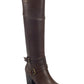 Indigo Road Women's Salma Faux Leather Almond Toe Riding Boots Brown Size 8.5 M