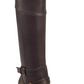 Indigo Road Women's Salma Faux Leather Almond Toe Riding Boots Brown Size 8.5 M