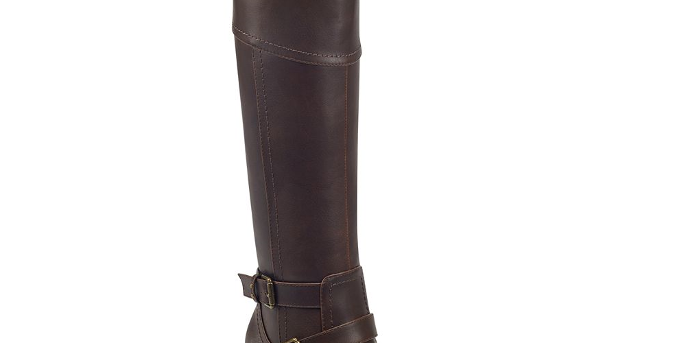 Indigo Road Women's Salma Faux Leather Almond Toe Riding Boots Brown Size 8.5 M
