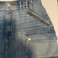 Free People Women's Avenue Denim Faded Mini Skirt Blue Size 30