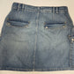 Free People Women's Avenue Denim Faded Mini Skirt Blue Size 30