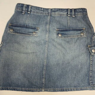 Free People Women's Avenue Denim Faded Mini Skirt Blue Size 30