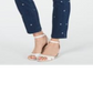 Charter Club Women's Embroidered Bristol Skinny Ankle Jeans Baltic Wash Blue Size 16