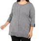 Karen Scott Women's Contrast Trim Sweater Black Size 2X