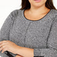 Karen Scott Women's Contrast Trim Sweater Black Size 2X