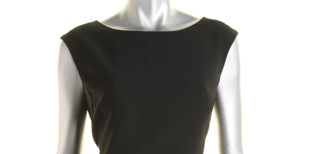 Lauren Ralph Lauren Women's Crepe Drop Waist Wear to Work Dress Black Size 2