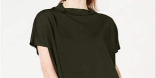 Alfani Women's Dolman Sleeve Cowl Neck Top Green Size Petite Large